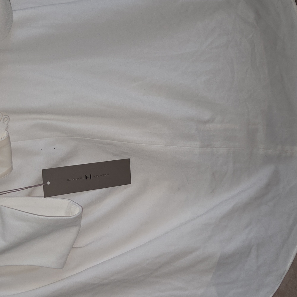 Ivory Off-White Cold Shoulder Halston Heritage Women's Evening Gown - 8 - Picture 5 of 5